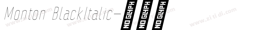 Monton BlackItalic字体转换